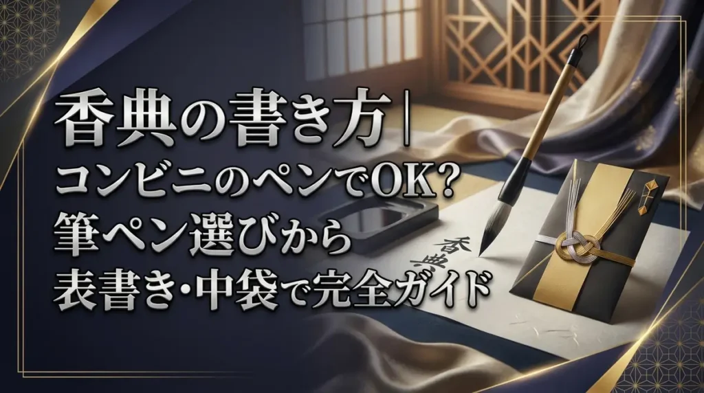 香典の書き方｜コンビニのペンでOK？筆ペン選びから表書き・中袋まで完全ガイド