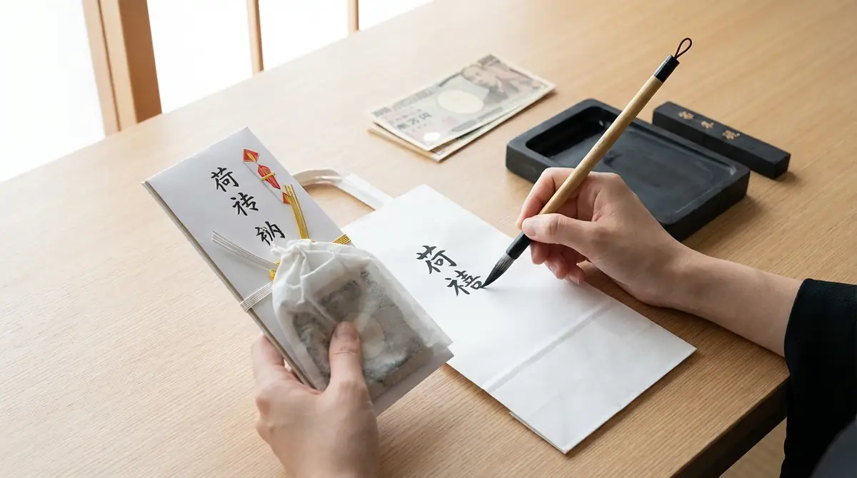 香典の中袋の書き方例｜金額・住所・氏名の記入位置