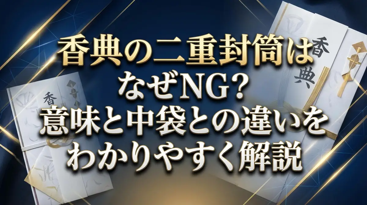 香典の二重封筒はなぜNG？意味と中袋との違いをわかりやすく解説