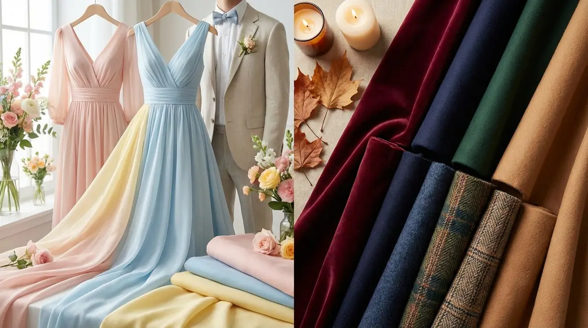 【季節別】結婚式の服装|春夏・秋冬の素材と色選び