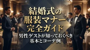 結婚式の服装マナー完全ガイド｜男性ゲストが知っておくべき基本とコーデ例
