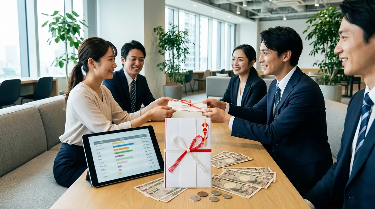 【関係性別】同僚へのご祝儀金額早見表