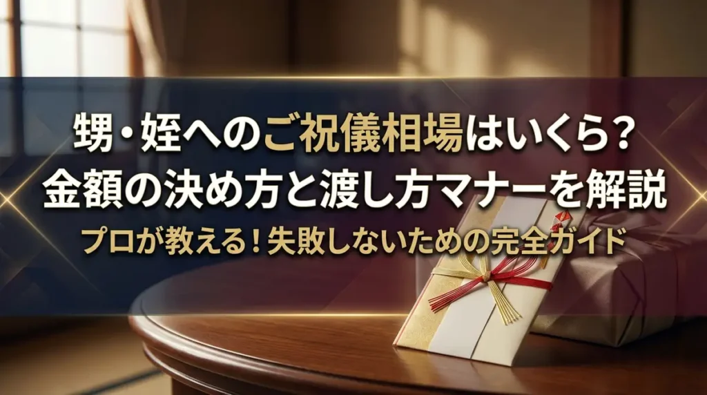 甥・姪へのご祝儀相場はいくら？金額の決め方と渡し方マナーを解説